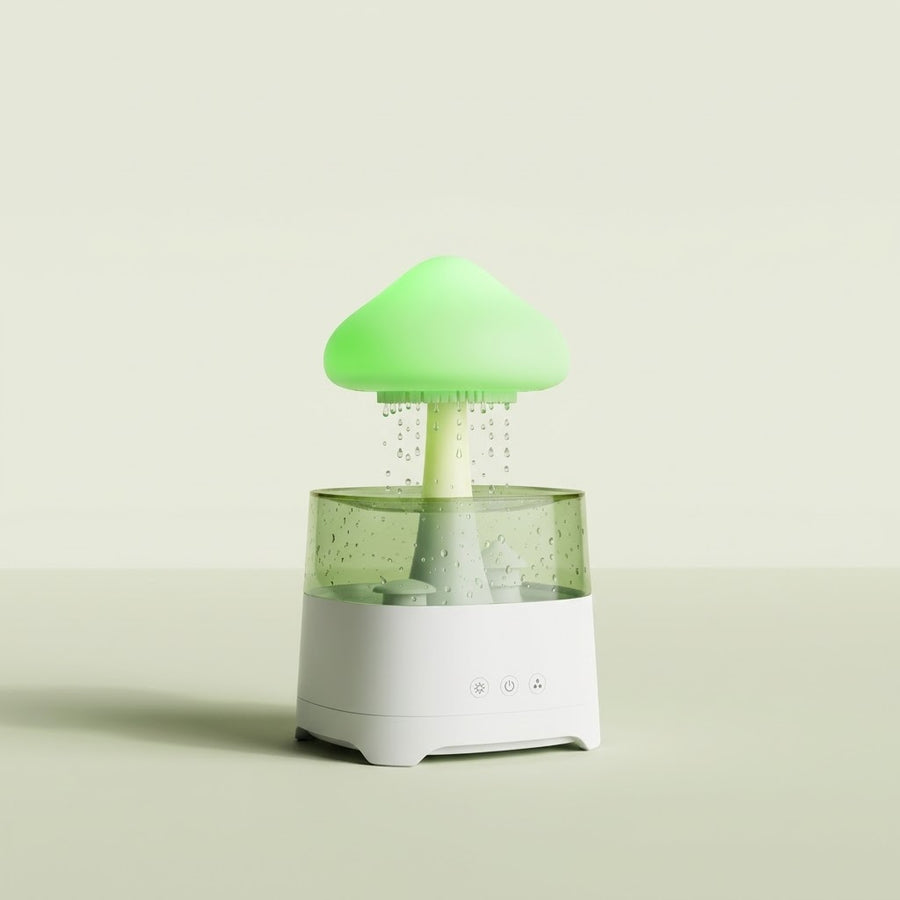 5 IN 1 Bluetooth Speaker Rain Cloud Humidifier, switchable 7 colors, 450ml capacity super quiet, intelligent anti-dry function