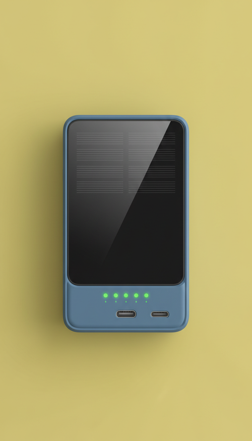 Solar-Powered Charger with Dual USB Ports