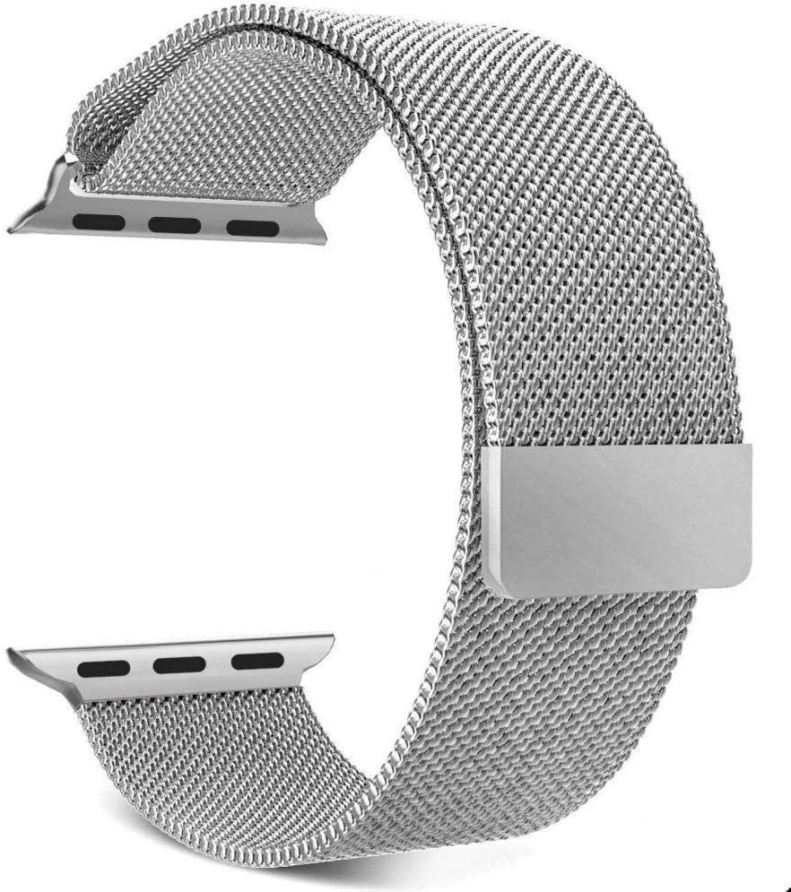 42mm-49mm Metal Magnetic Watch Strap - Silver Color