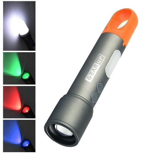 GearUP K57 Multifunctional Rechargeable Zoomable LED Flashlight