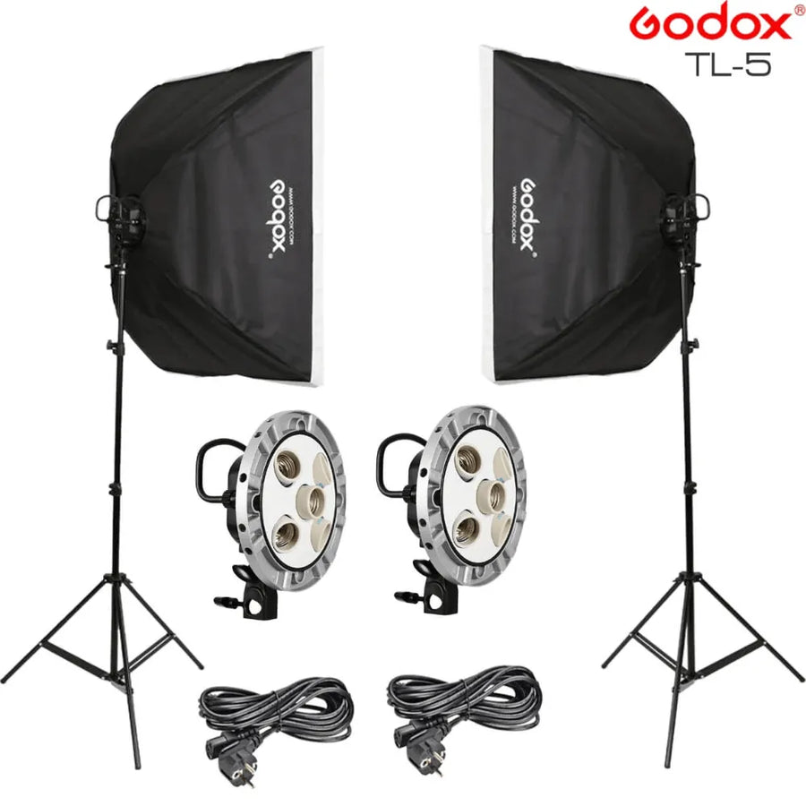 Godox Softbox Lighting Kit for YouTube & Live Streaming – Softbox, Light Holder & Tripod Stand (1 Side)