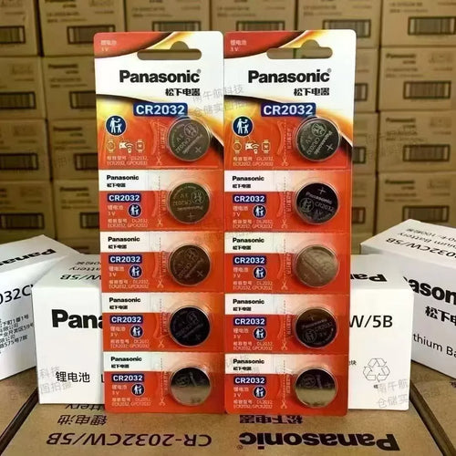 Original Panasonic CR2032 Lithium Battery 3V (5pcs Set)