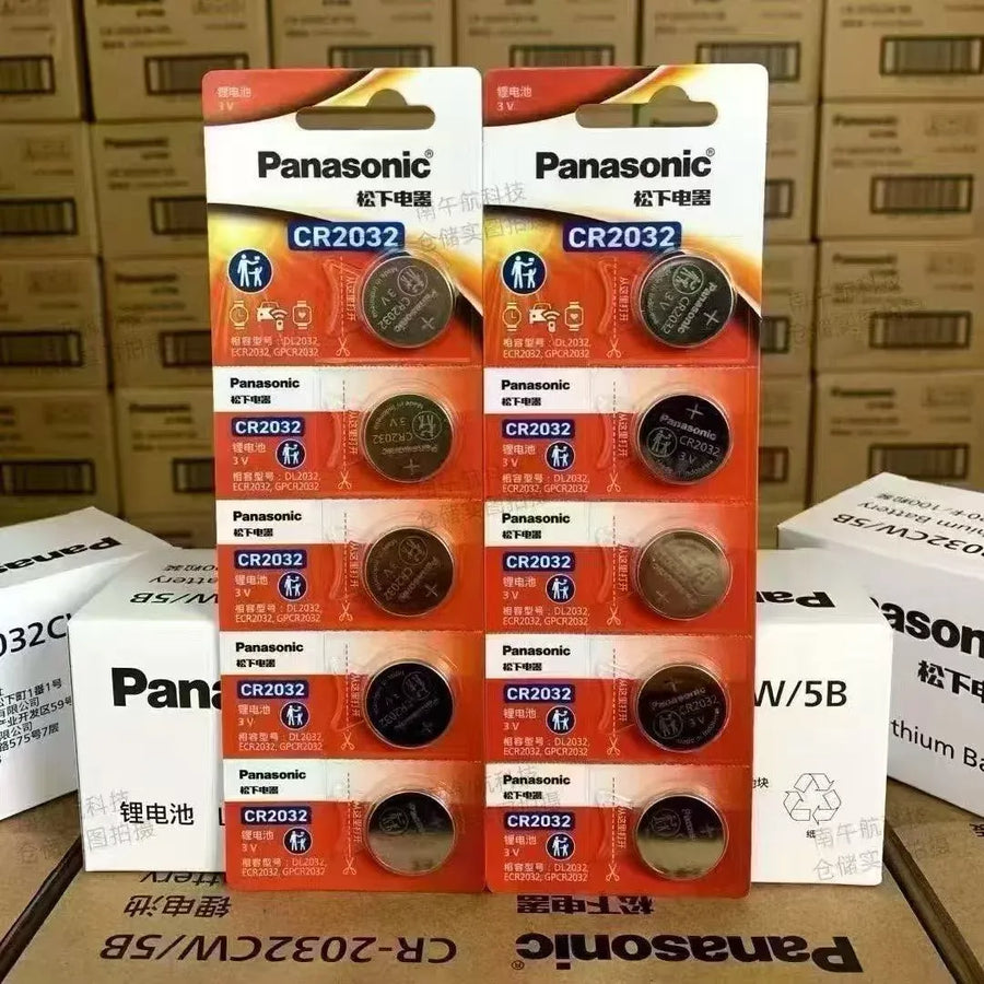 Original Panasonic CR2032 Lithium Battery 3V (5pcs Set)