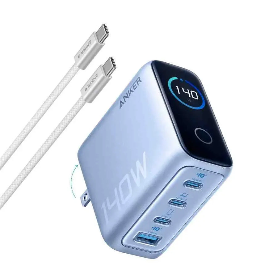 Anker Zolo 140W 4-Port GaN Charger with Type-C Cable (B2697) - Blue