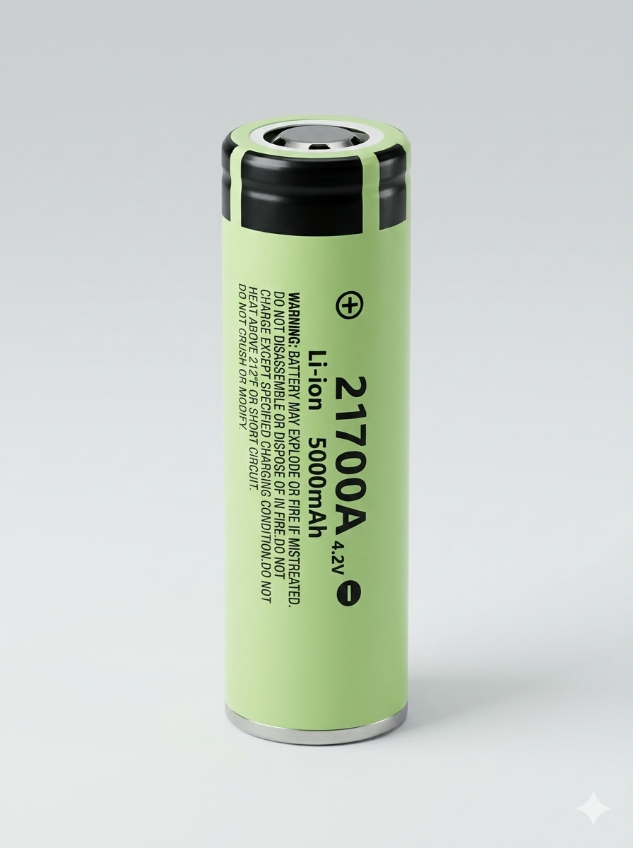 21700A Lithium-Ion Rechargeable Battery – 4.2V 5000mAh High Capacity (Made in Japan)