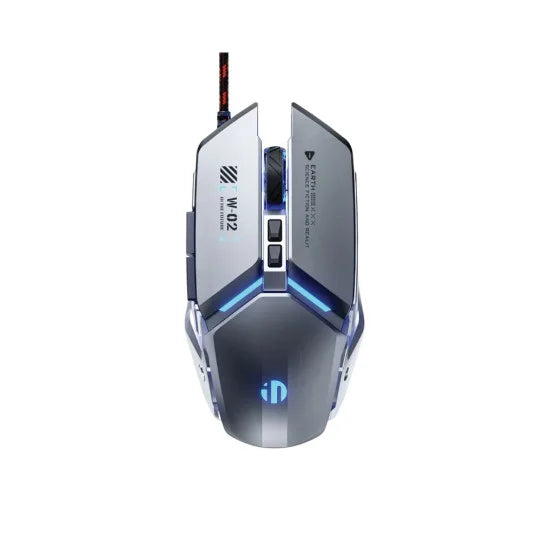 Inphic W2 II Silent Wired Gaming Mouse Silver
