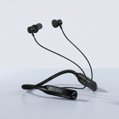 Awei G75BL Sports Bluetooth Neckband with LED Display