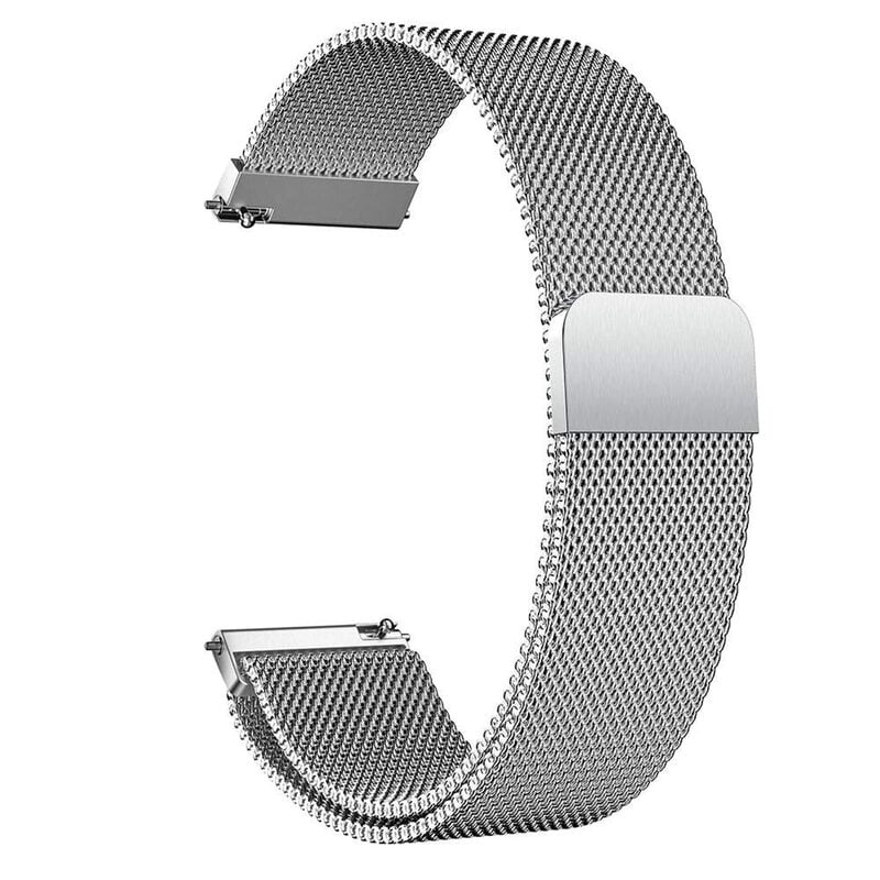 22mm Metal Magnetic Watch Strap - Silver Color