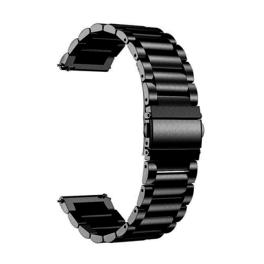 20mm Metal Strap For Smartwatch - Black Color