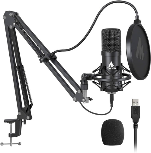 MAONO AU-A04 USB Podcast Condenser Microphone Combo Setup