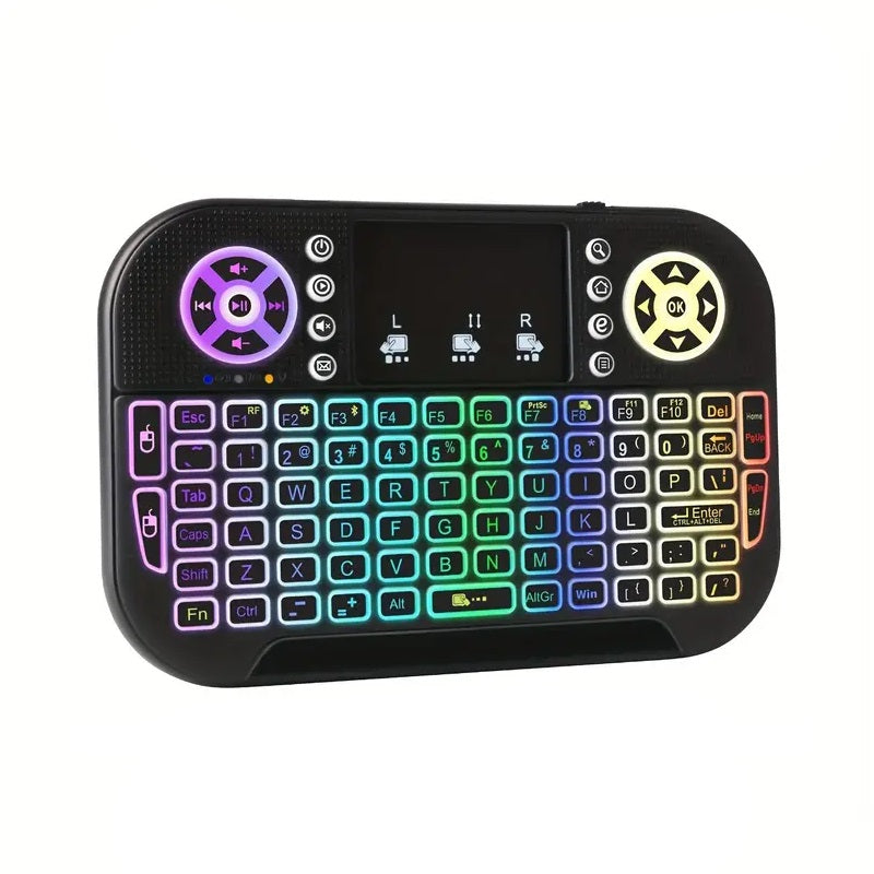 GearUP MK20 2.4GHz + Bluetooth RGB Backlit Rechargeable Mini Keyboard with Touchpad