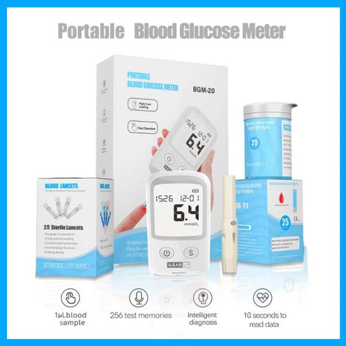 GearUP BGM-20 Blood Glucose Meter with 25 Test Strips