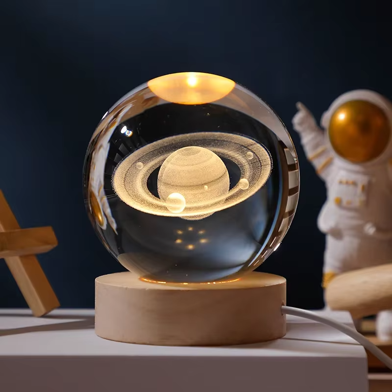 3D Crystal Ball - Saturn (1 Color Base)