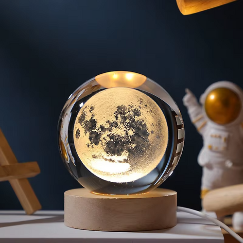 3D Crystal Bal - Moon (1 Color Base)