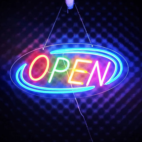 GearUP OPEN Neon Business Sign for Shop, Restaurant, Pharmacy & Cafe (OPEN20R)