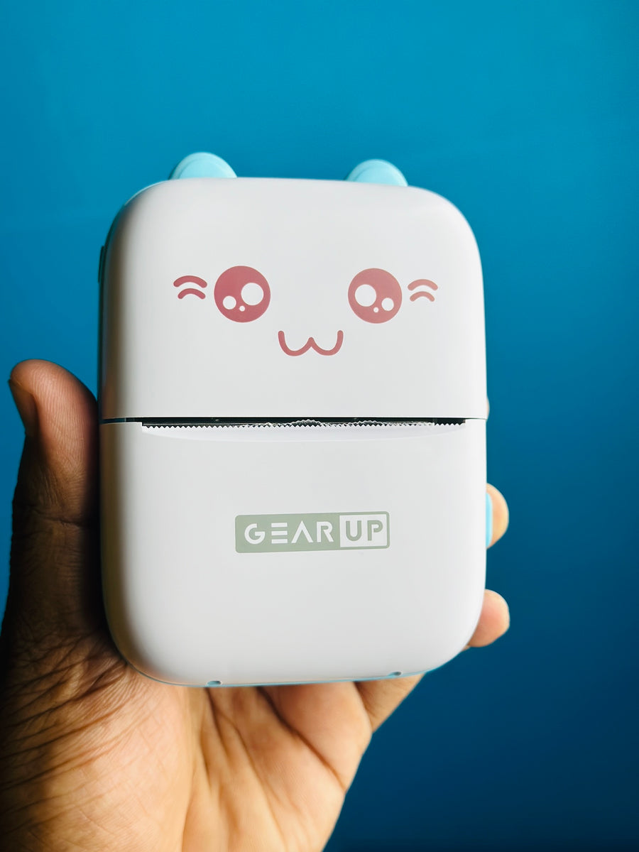 GearUP Mini Thermal Bluetooth Printer - Blue