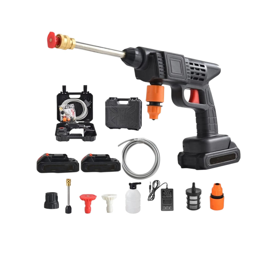 High-Pressure Car Wash Spray Gun Machine with 2 Rechargeable Batteries
