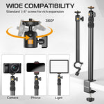 Ulanzi VIJIM LS02 Overhead Desk Mount Stand for Camera, Phone & Ring Light