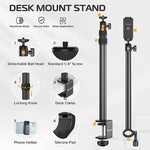 Ulanzi VIJIM LS02 Overhead Desk Mount Stand for Camera, Phone & Ring Light
